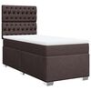 vidaXL Κρεβάτι Boxspring με Στρώμα Σκούρο Καφέ 100x200 εκ. Υφασμάτινο