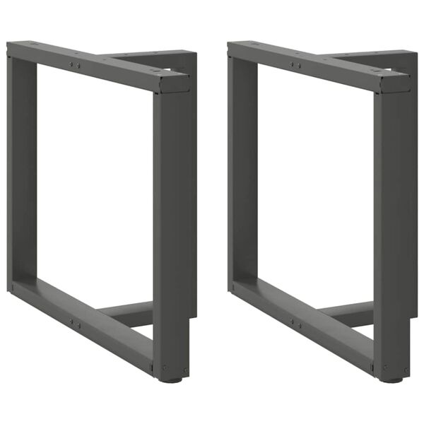 vidaXL Πόδια Τραπεζαρίας σε Σχήμα Τ, 2 τεμ. Ανθρακί 100x35x(72-73) εκ. Ατσάλι