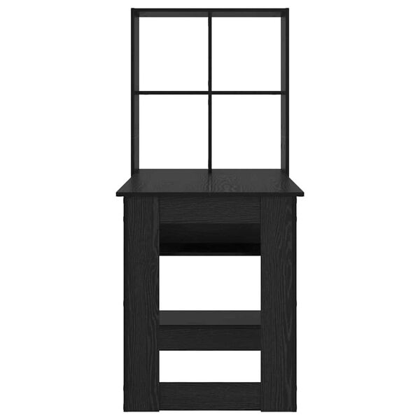 vidaXL Γραφείο Μαύρη δρυς 122 x 67 x 145 εκ. Επεξεργασμένο ξύλο