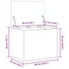 vidaXL Κουτί αποθήκευσης με αποθήκευση artisan δρυς 60 x 42 x 46 cm