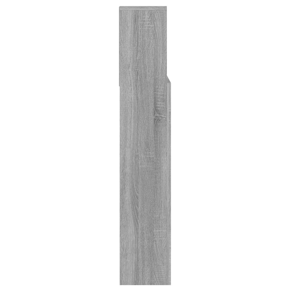 vidaXL Κεφαλάρι Με Αποθηκευτικό Χώρο Γκρι Sonoma 140x19x103,5 εκ.