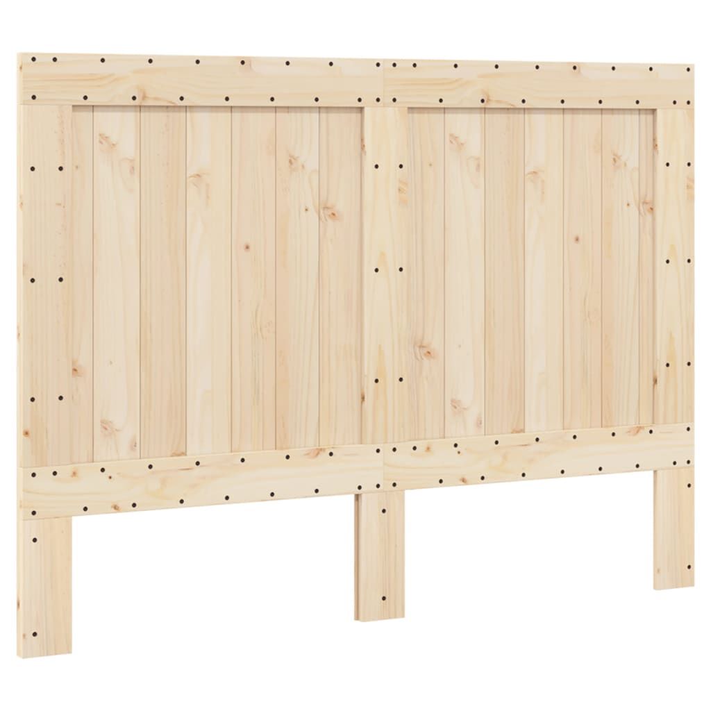 vidaXL Πλαίσιο Κρεβατιού με Κεφαλάρι Γκρι 140x200 εκ Μασίφ Ξύλο Πεύκου