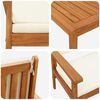 vidaXL Σετ Καναπέ Κήπου 6 pcs Καφέ 45 x 45 x 38 εκ. Μασίφ ξύλο ακακίας