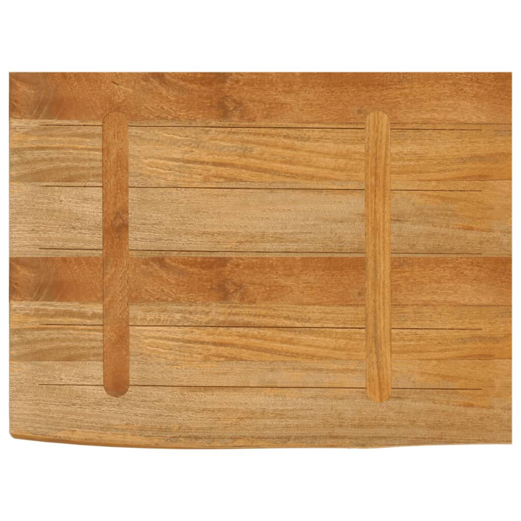 vidaXL Επιφάνεια Τραπεζιού 70x60x2,5 εκ. Live Edge Μασίφ Ξύλο Μάνγκο