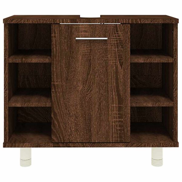 vidaXL Ντουλάπι Μπάνιου Καφέ Δρυς 60x32x53,5 εκ. Επεξεργασμένο Ξύλο