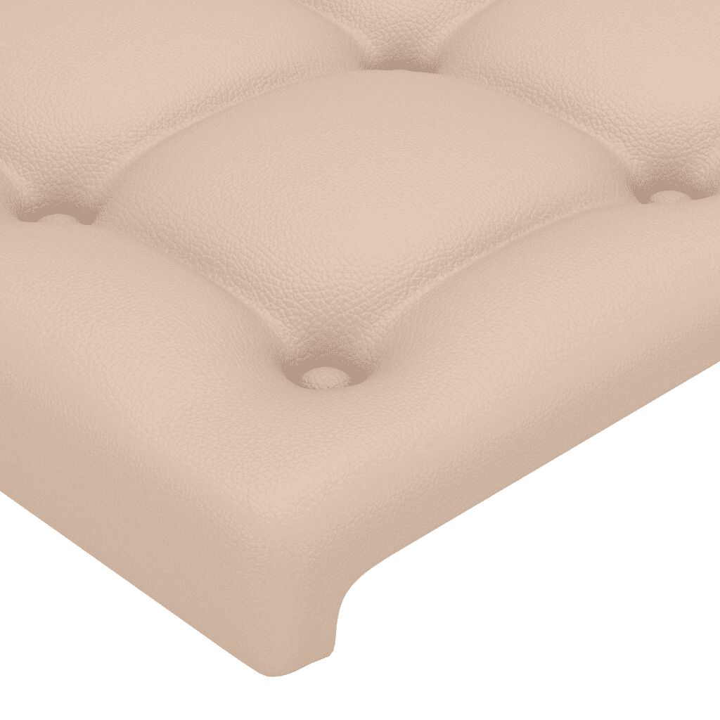 vidaXL Κρεβάτι Boxspring με Στρώμα Καπουτσίνο 180x200 εκ. Συνθ. Δέρμα