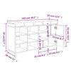 vidaXL Παπουτσοθήκη Sonoma Δρυς 102x32x50 εκ. από Επεξεργασμένο Ξύλο