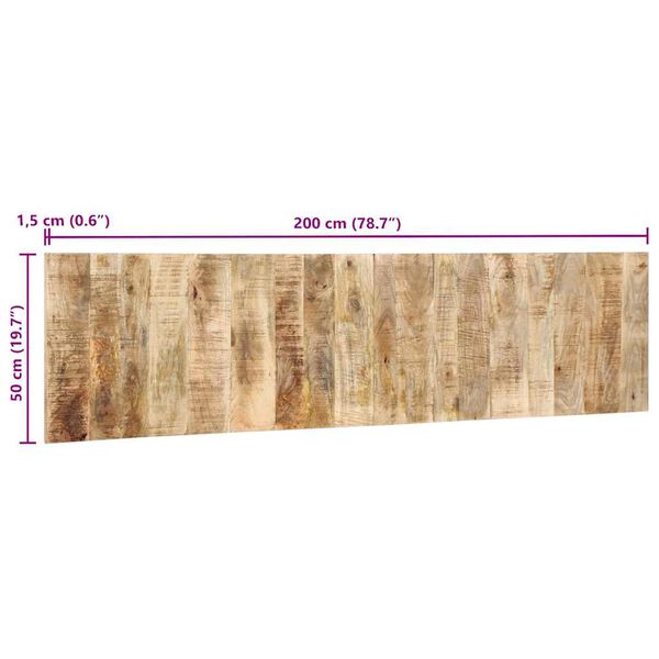 vidaXL κεφαλάρι 200 cm μασίφ ακατέργαστο ξύλο Mango