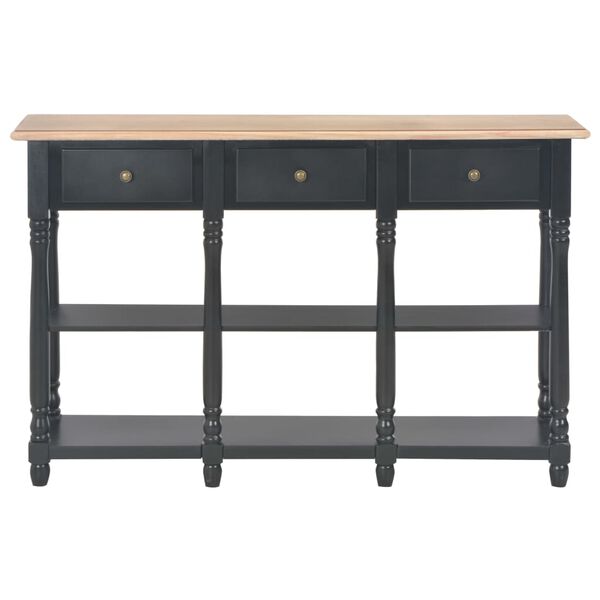 vidaXL Τραπέζι Κονσόλα Μαύρο 110 x 30 x 76 εκ. από Επεξεργασμένο Ξύλο