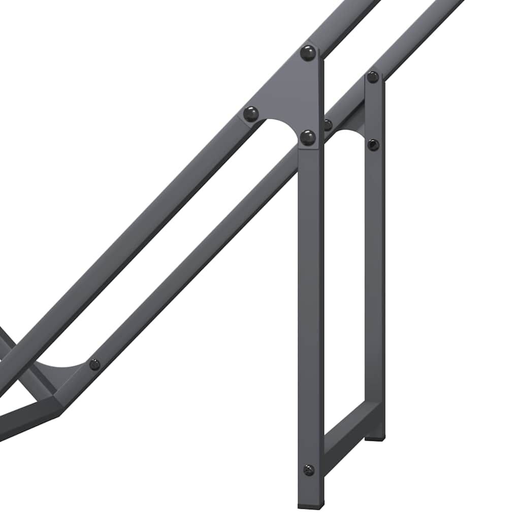 vidaXL Ράφι για καυσόξυλα Ανθρακί 100x25x100 cm Ατσάλι ψυχρής έλασης