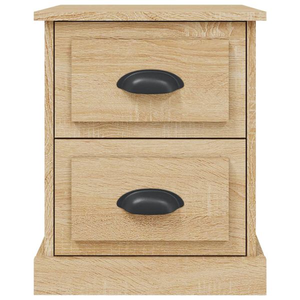 vidaXL Κομοδίνα 2 τεμ. Sonoma Oak 39x39x47,5εκ. από Επεξεργασμένο Ξύλο