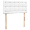 vidaXL Κρεβάτι Boxspring με Στρώμα Λευκό 90x190εκ. από Συνθετικό Δέρμα