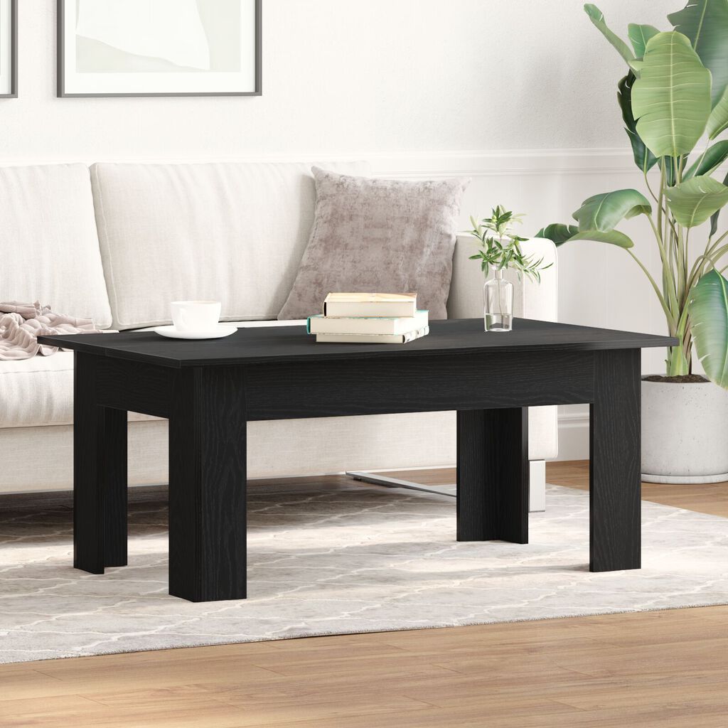 vidaXL Τραπεζάκι Σαλονιού Μαύρο Δρυς 100x60x42 εκ Επεξεργασμένο Ξύλο