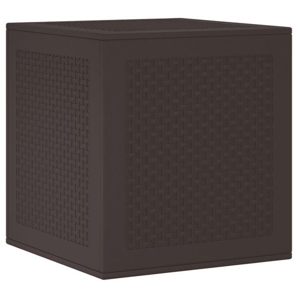 vidaXL Καφέ Σεντούκι Αποθήκευσης Κήπου 55x53x57 εκ. PP