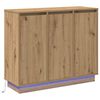 vidaXL &Pi;&lambda;&epsilon;&upsilon;&rho;&iota;&kappa;ό &Tau;&rho;&alpha;&pi;έ&zeta;&iota; LED Artisan Oak 90 x 32 x 75 &epsilon;&kappa;.