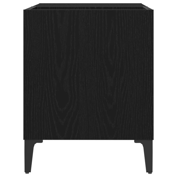 vidaXL Ντουλάπα Δίσκων Μαύρη Δρυς 84,5x38x48 εκ Επεξεργασμένο Ξύλο