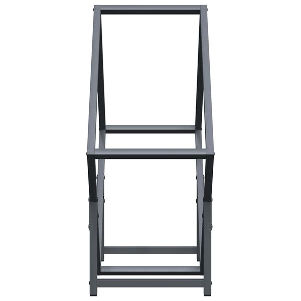 vidaXL Ράφι για καυσόξυλα Ανθρακί 60x25x60 cm Ατσάλι ψυχρής έλασης