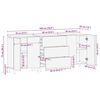 vidaXL Πλαϊνό γραφείο 3 pcs Λευκό 60 x 33 x 75 cm Μασίφ ξύλο μάνγκο