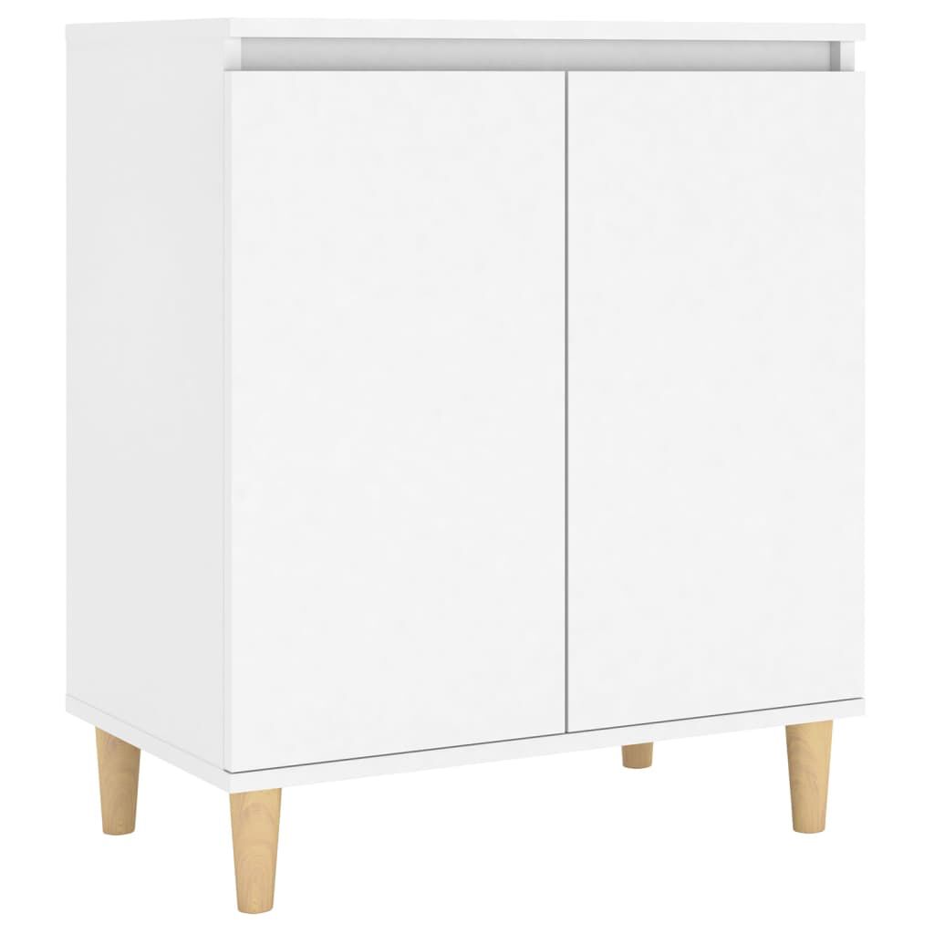 vidaXL Μπουφές Λευκός 60 x 35 x 70 εκ. από Επεξ. Ξύλο με Ξύλινα Πόδια