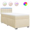 vidaXL &Kappa;&rho;&epsilon;&beta;ά&tau;&iota; Boxspring &mu;&epsilon; &Sigma;&tau;&rho;ώ&mu;&alpha; &Kappa;&rho;&epsilon;&mu; 90x190 &epsilon;&kappa;.&Upsilon;&phi;&alpha;&sigma;&mu;ά&tau;&iota;&nu;&omicron;