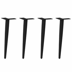 vidaXL Πόδια Τραπεζιού Σαλονιού Κωνικού Σχήματος 4 τεμ. Μαύρο Ατσάλι 30-31 εκ.