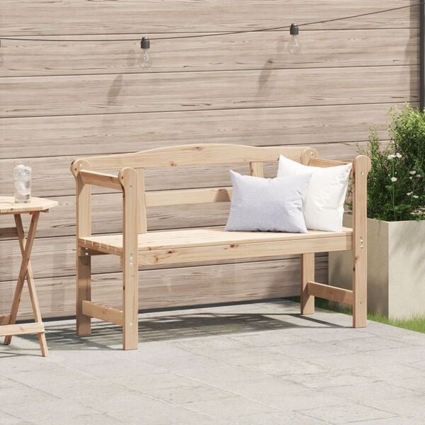 vidaXL Εξωτερικός Πάγκος 119 x 76 x 44 εκ. από Στερεό Πεύκο