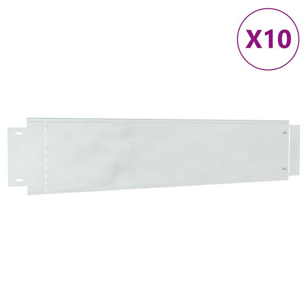 vidaXL Περιβλήματα γκαζόν 10 τεμ 20x100 εκ. Ευέλικτος γαλβανισμένος χάλυβας