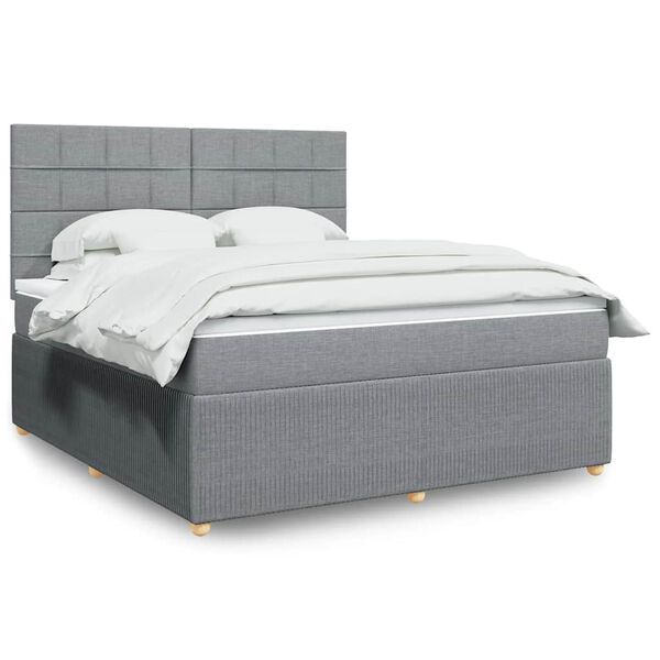 vidaXL &Kappa;&rho;&epsilon;&beta;ά&tau;&iota; Boxspring &mu;&epsilon; &Sigma;&tau;&rho;ώ&mu;&alpha; &Alpha;&nu;&omicron;&iota;&chi;&tau;ό &Gamma;&kappa;&rho;&iota; 180x200 &epsilon;&kappa;. &Upsilon;&phi;&alpha;&sigma;&mu;ά&tau;&iota;&nu;&omicron;
