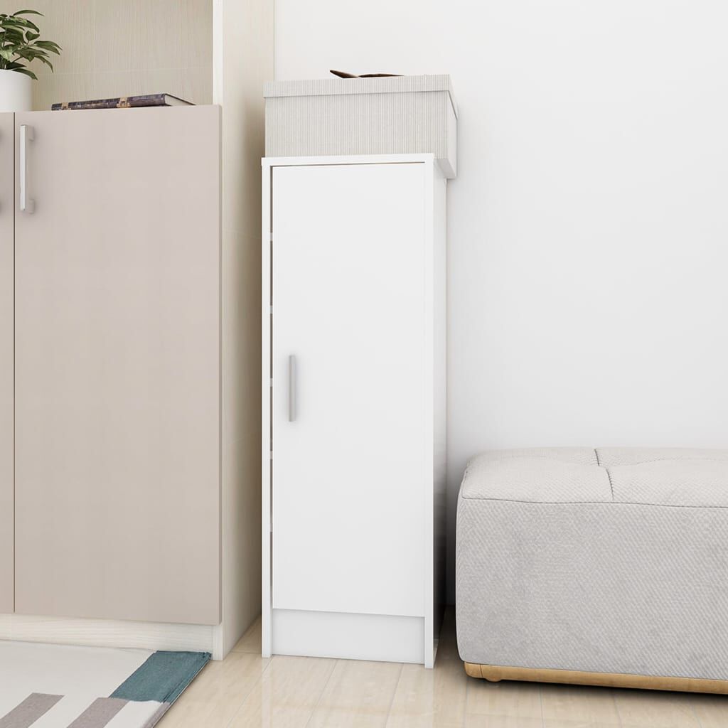 vidaXL Παπουτσοθήκη Λευκή 32 x 35 x 92 εκ. από Επεξ. Ξύλο