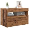 vidaXL Ντουλάπι τηλεόρασης με φώτα LED Παλιό ξύλο Ξύλινη κατασκευή