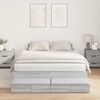 vidaXL Κρεβάτι με αποθηκευτικό χώρο Γκρι sonoma 226.5 x 135 x 31.5 εκ