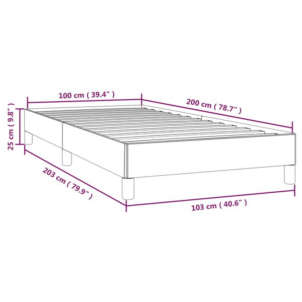 vidaXL Πλαίσιο Κρεβατιού Ροζ 100x200 εκ. Βελούδινο