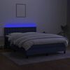 vidaXL &Kappa;&rho;&epsilon;&beta;ά&tau;&iota; Boxspring &mu;&epsilon; &Sigma;&tau;&rho;ώ&mu;&alpha; & LED &Mu;&pi;&lambda;&epsilon; 140x200 &epsilon;&kappa;. &Upsilon;&phi;&alpha;&sigma;&mu;ά&tau;&iota;&nu;&omicron;