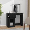 vidaXL Μπουντουάρ με Καθρέφτη Μαύρο 90x50x132,5 εκ. Επεξ. Ξύλο
