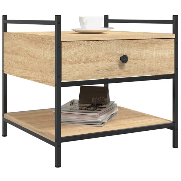 vidaXL Τραπεζάκι Σαλονιού Sonoma Δρυς 50x50x50 εκ. Επεξεργασμένο Ξύλο