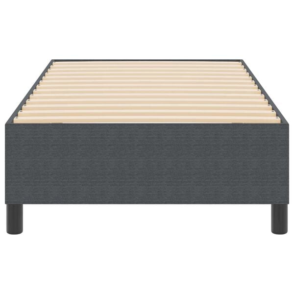 vidaXL Κρεβάτι με ελατήρια Σκούρο γκρι 100 x 200 cm Βελούδο