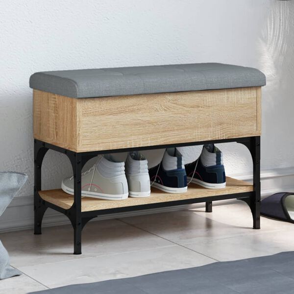 vidaXL Παπουτσοθήκη Sonoma Δρυς 62x32x45 εκ. από Επεξεργασμένο Ξύλο