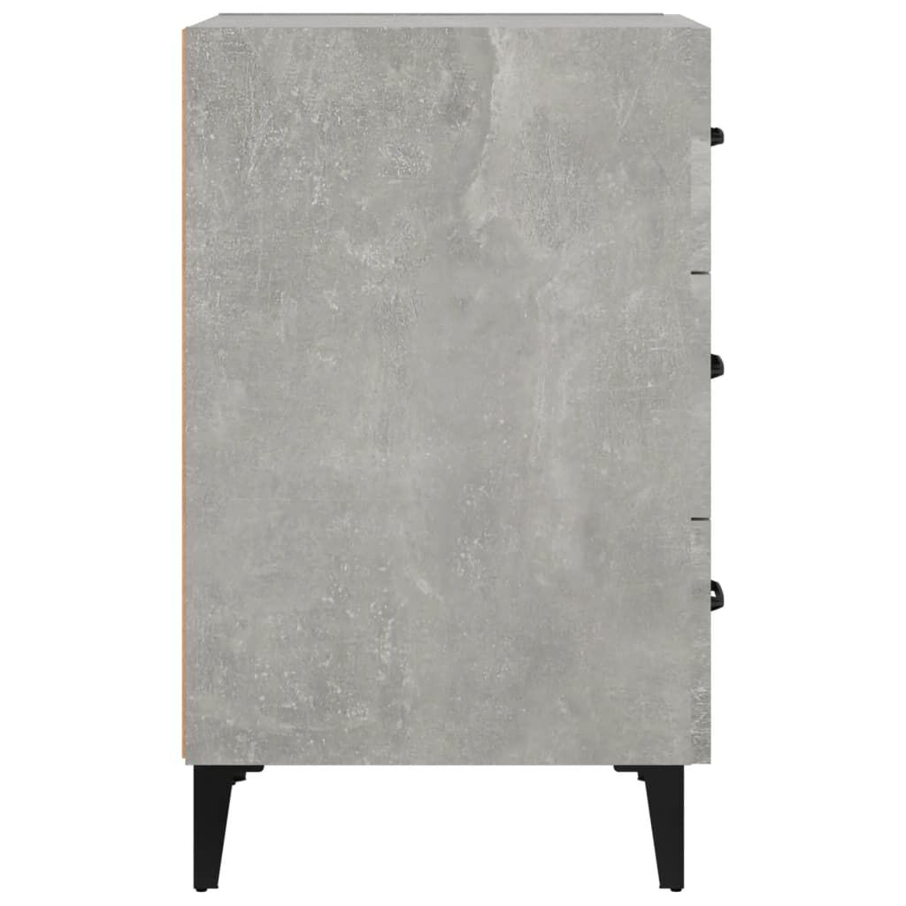 vidaXL Κομοδίνο Γκρι Σκυροδέματος 40x40x66 εκ. από Επεξεργασμένο Ξύλο