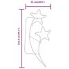 vidaXL Φωτοσωλήνες Αστέρια 16 τεμ. Θερμό Λευκό 125,5 x 53 x 4,5 εκ.