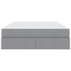 vidaXL Κρεβάτι με αποθηκευτικό χώρο και στρώμα με στρώμα Ανοιχτό γκρι