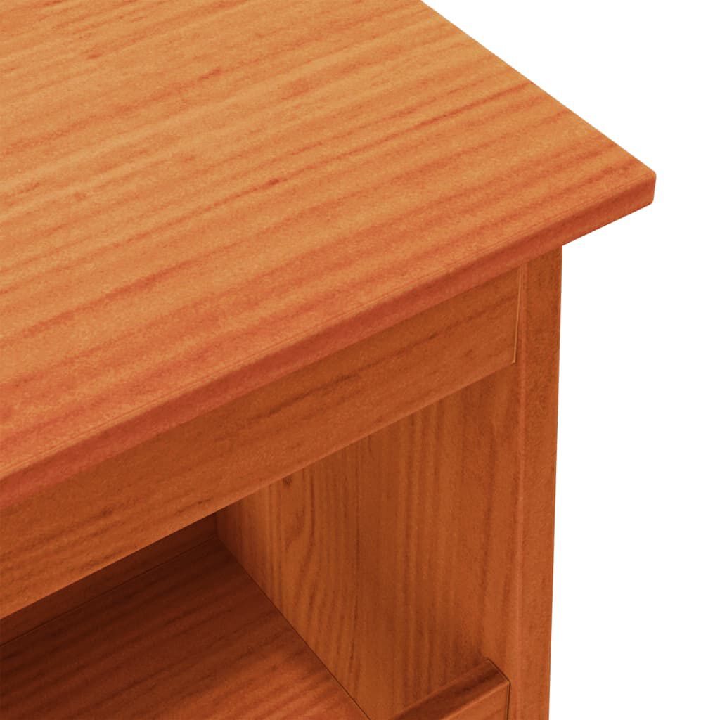 vidaXL Παγκάκι Χολ Καφέ Κεριού 60x28x45 εκ. από Μασίφ Ξύλο Πεύκου
