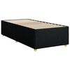 vidaXL Κρεβάτι Boxspring με Στρώμα Μαύρο 90x190 εκ.Υφασμάτινο