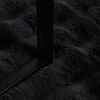 vidaXL Ψεύτικη κουβέρτα από κουνέλι 4 pcs Μαύρο 220 x 240 cm