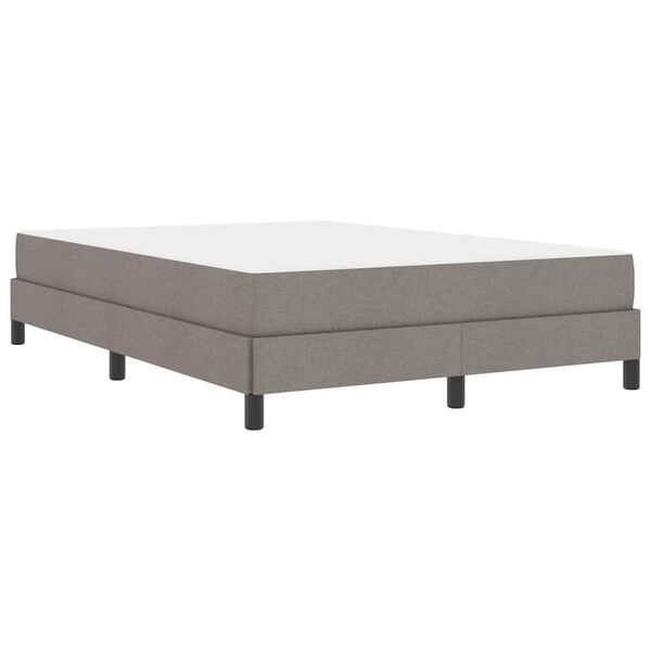 vidaXL Κρεβάτι με ελατήρια με στρώμα Taupe 140 x 200 cm ύφασμα