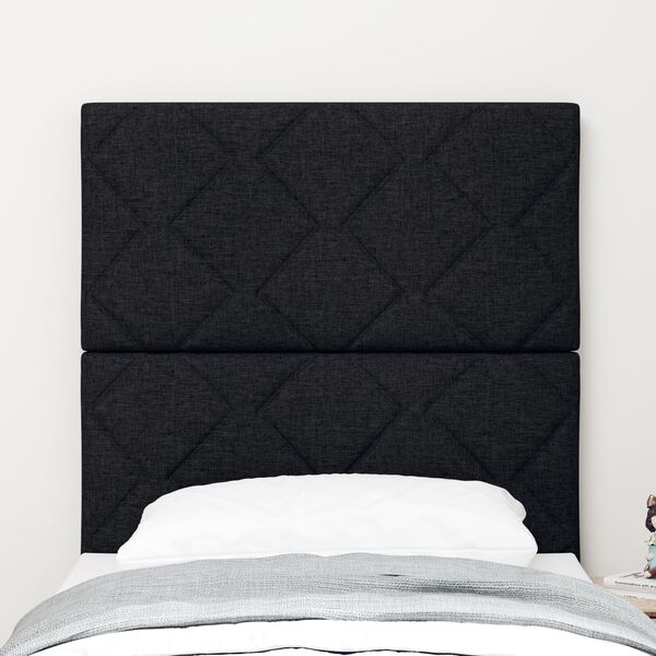 vidaXL Υφασμάτινο Κεφαλάρι Geometric με κεφαλάρι Μαύρο 80 cm ύφασμα
