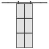vidaXL &Sigma;&upsilon;&rho;ό&mu;&epsilon;&nu;&eta; &pi;ό&rho;&tau;&alpha; &mu;&epsilon; &sigma;&epsilon;&tau; &upsilon;&lambda;&iota;&kappa;&omicron;ύ 76x205 cm &alpha;&pi;ό &gamma;&upsilon;&alpha;&lambda;ί&&Alpha;&lambda;&omicron;&upsilon;&mu;ί&nu;&iota;&omicron;