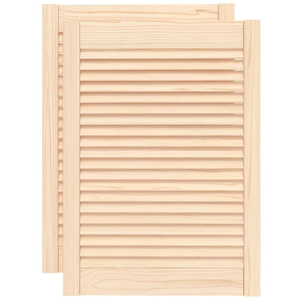 vidaXL Πορτάκια με Περσίδες 2 Τεμ. 69x49,4 εκ. από Μασίφ Ξύλο Πεύκου