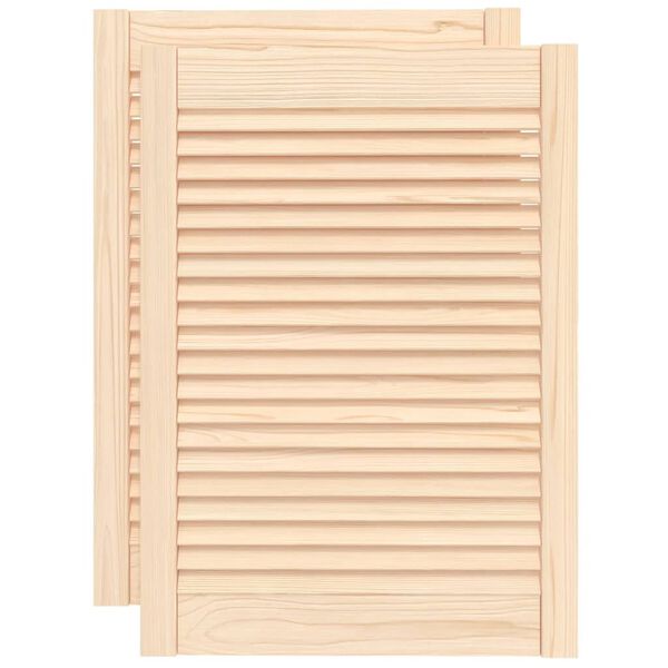 vidaXL Πορτάκια με Περσίδες 2 Τεμ. 69x49,4 εκ. από Μασίφ Ξύλο Πεύκου