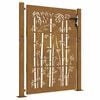 vidaXL Πόρτα Κήπου από Μπαμπού με Σχέδιο από Ατσάλι Corten 105 x 155 εκ.
