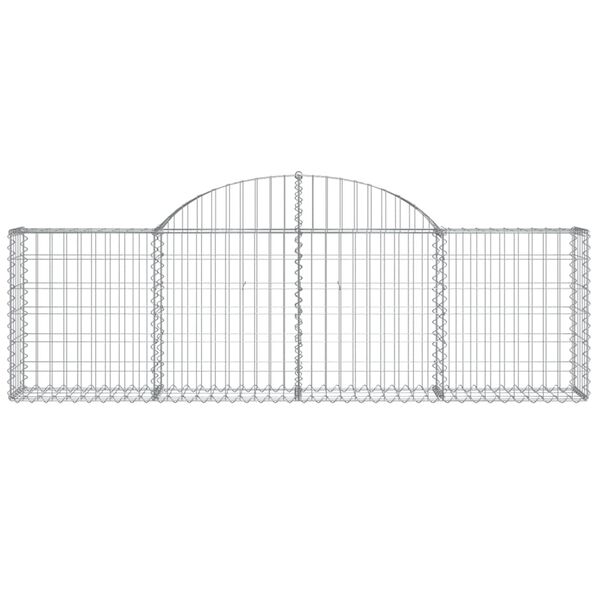 vidaXL Συρματοκιβώτια Τοξωτά 11 τεμ. 200x30x60/80 εκ. Γαλβαν. Ατσάλι